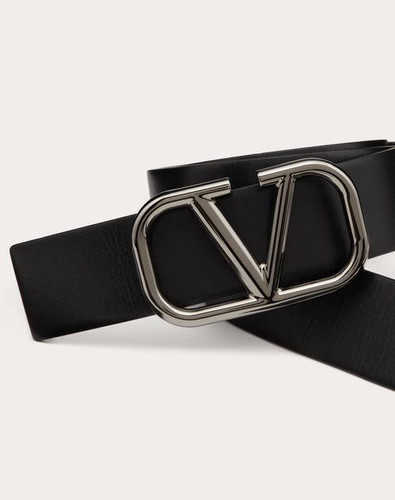 Ceinture Vlogo Signature En Veau. Hauteur : 40 Mm