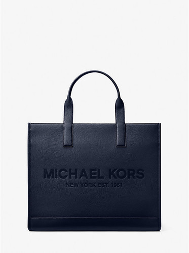 MICHAEL KORS  Cooper Logo Embossed Faux Pebbled Leather Tote Bag