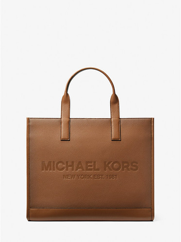 MICHAEL KORS  Cooper Logo Embossed Faux Pebbled Leather Tote Bag