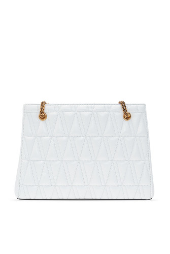 VERSACE Virtus Quilted Small Tote White Bag