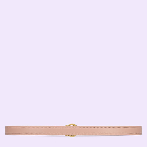 GUCCI Blondie thin Light Pink Leather Belt