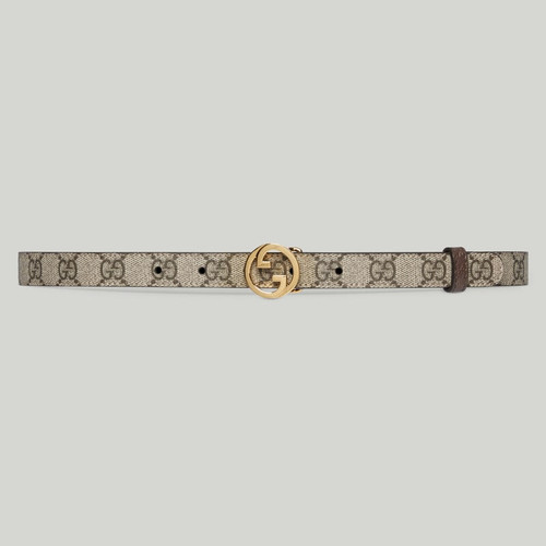 GUCCI Blondie thin Beige Ebony Belt