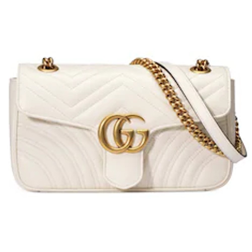 GUCCI Quilted Gg Marmont  Shoulder Bag