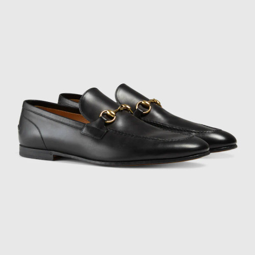GUCCI Jordaan Leather Loafers