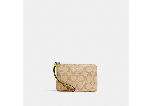 COACH Corner Zip Wristlet In Signature Canvas Image 1