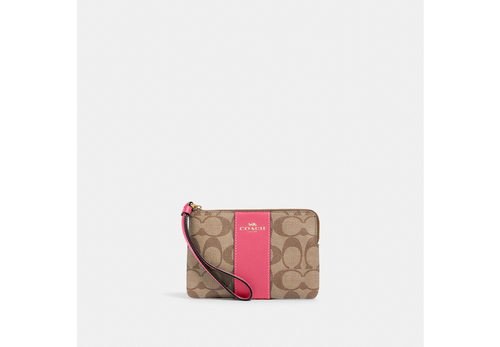 COACH Corner Zip Wristlet In Signature Canvas Image 1