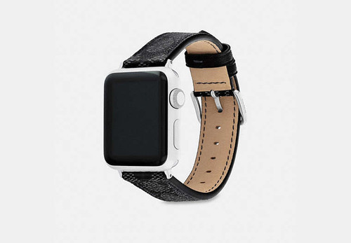 COACH Apple Watch® Strap, 38 Mm And 40 Mm GRAPHITE Image 2