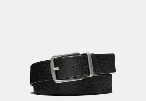 COACH Harness Buckle Cut To Size Reversible Belt, 38 Mm BLACK DARK BROWN Image 3