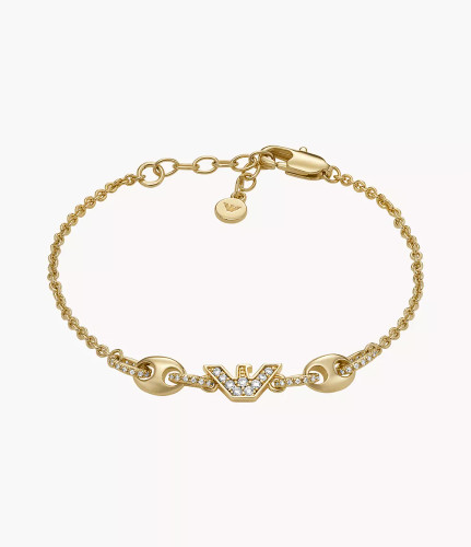 EMPORIO ARMANI Gold-Tone Brass Station Bracelet Egs3059710 Image 1