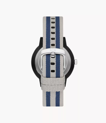 ARMANI EXCHANGE Three-Hand Blue And Gray Textile Watch Ax2757 Image 2