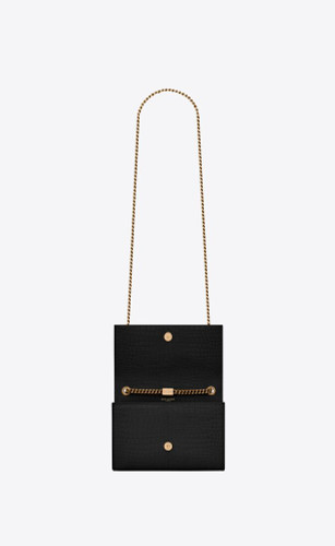 SAINT LAURENT Kate Tassel Small In Crocodile-embossed Leather