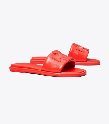 TORY BURCH Double T Sport Slide - New Poppy