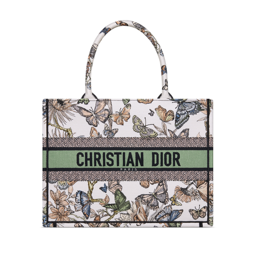 DIOR Book Tote Medium Bag - white multicolored