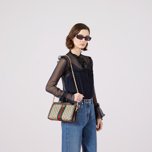Ophidia Small Gg Pattern Shoulder Bag