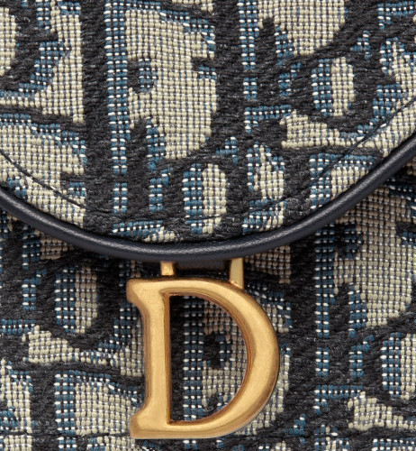 DIOR Saddle Compact Zippered Card Holder