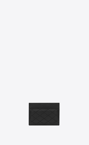 SAINT LAURENT Gaby Card Holder In Quilted Lambskin