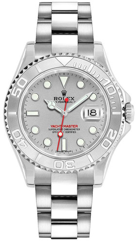 ROLEX Yacht-Master 35 Stainless Steel Women's Luxury Watch 168622-0004