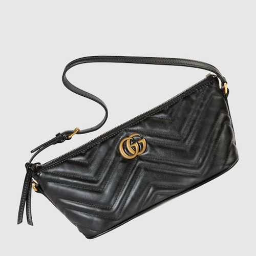 GUCCI Quilted  Gg Marmont  Shoulder Bag