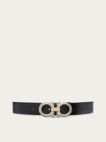 FERRAGAMO Gancini Buckled Leather Belt