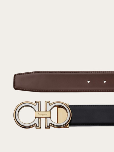 FERRAGAMO Gancini Buckled Leather Belt