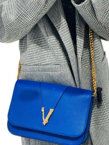 VERSACE Virtus Leather Handbag