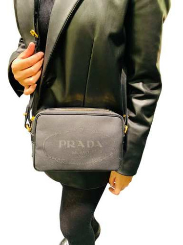 PRADA Logo Jacquard Women's Shoulder Bag