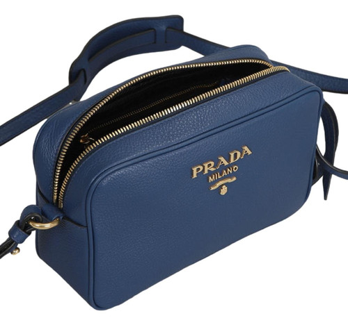PRADA Vitello Phenix Leather Shoulder Camera Bag