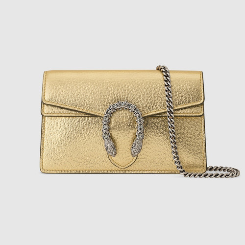 GUCCI Super Mini Dionysus Bag - Gold