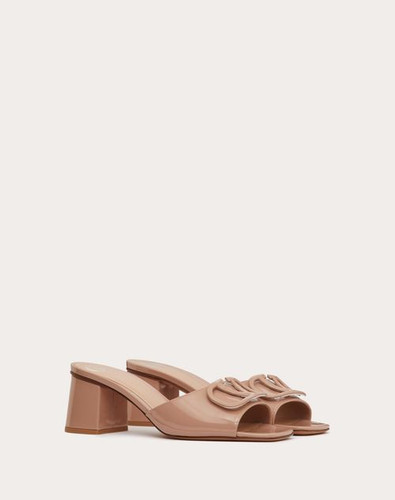 VALENTINO Vlogo Signature Slippers In Patent Leather, Heel: 60 Mm
