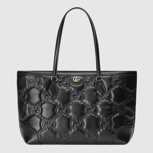 GUCCI Medium-Sized Gg Quilted Leather Tote Bag