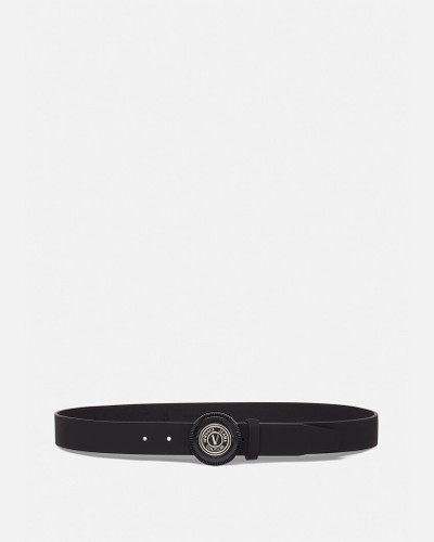 VERSACE JEANS V-emblem Round Buckle Belt