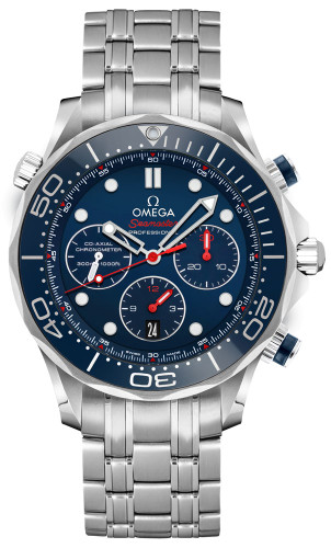 OMEGA Seamaster Blue Dial Men'S Diver Watch Chronograph 212.30.42.50.03.001 Image 1