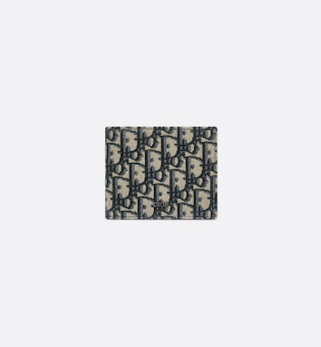 DIOR Wallet Beige And Black Dior Oblique Jacquard Canvas