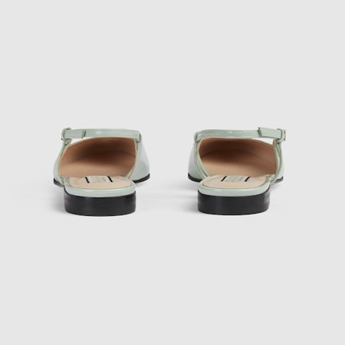 GUCCI Double G Pattern Ballerinas For Women - Pale Green