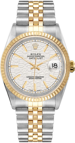 ROLEX Datejust 36 Ivory Dial Unisex Watch 16013