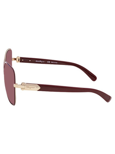 SALVATORE FERRAGAMO  Bordeaux Gradient Square Ladies Sunglasses