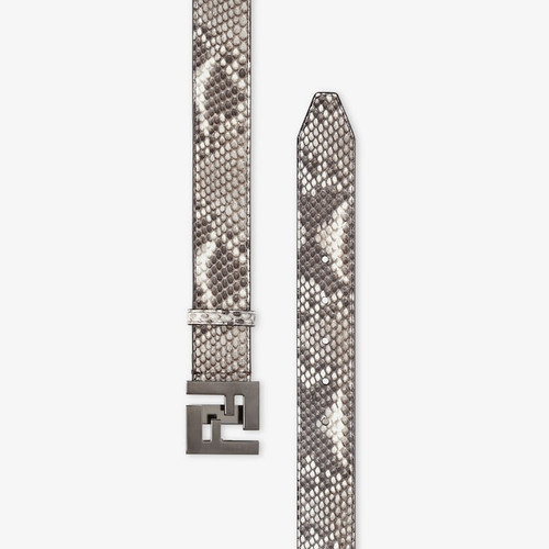 FENDI  Belt Grey python leather belt