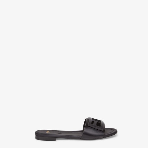 FENDI Baguette Leather Slides