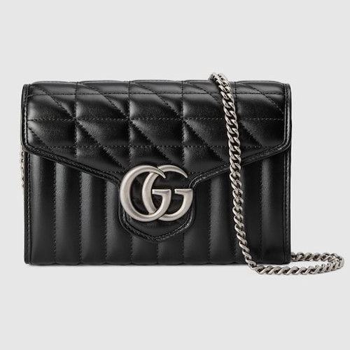 GUCCI Quilted Gg  Marmont Mini Bag