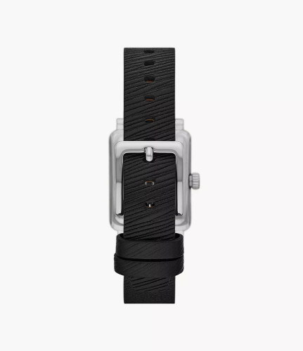 DKNY City Rivet Three-Hand Black Leather Watch Ny6665 Image 3