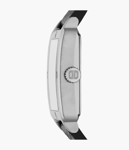 DKNY City Rivet Three-Hand Black Leather Watch Ny6665 Image 4