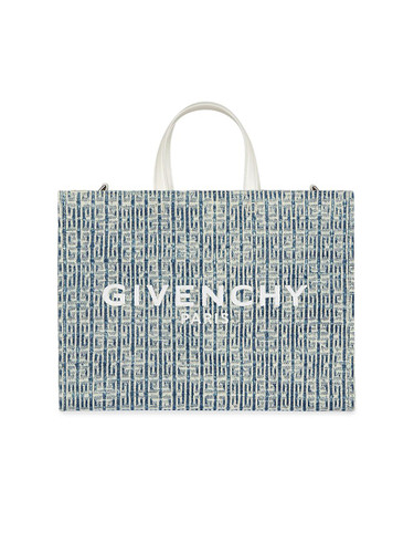 GIVENCHY Medium G-Tote Shopping Bag In 4G Bleached Denim DENIM BLUE Image 1