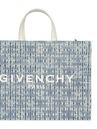 GIVENCHY Medium G-Tote Shopping Bag In 4G Bleached Denim DENIM BLUE Image 6