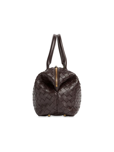 BOTTEGA VENETA Medium Bauletto Intrecciato Leather Shoulder Bag FONDANT Image 3