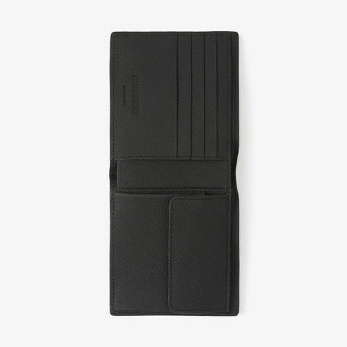 BURBERRY  Grainy Leather TB Bifold Coin Wallet