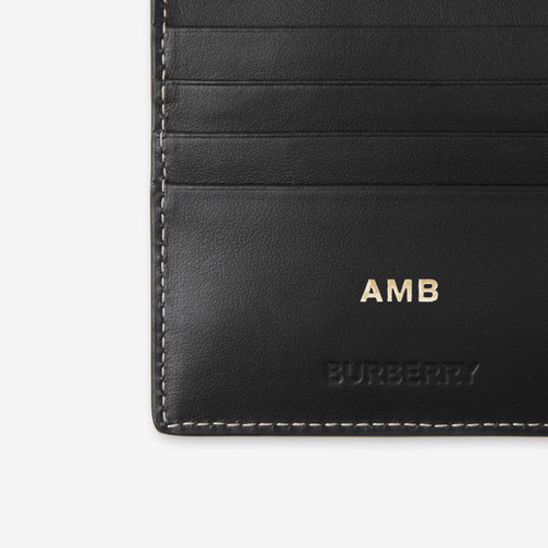 BURBERRY Check Bifold Coin Wallet