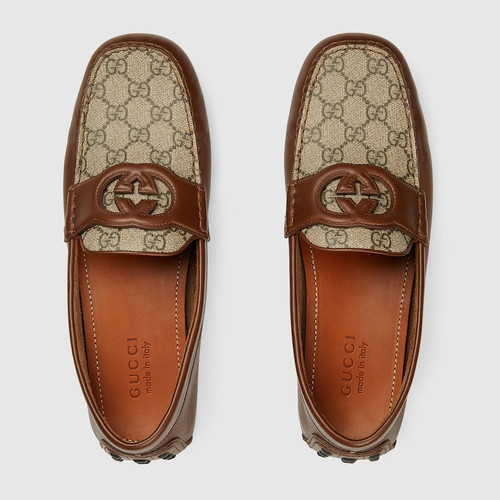 GUCCI Men's Gg Loafers With Intertwined Gg Detail