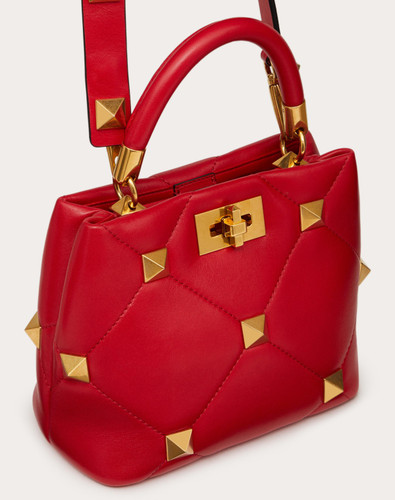 VALENTINO Small Roman Stud The Handle Bag In Nappa