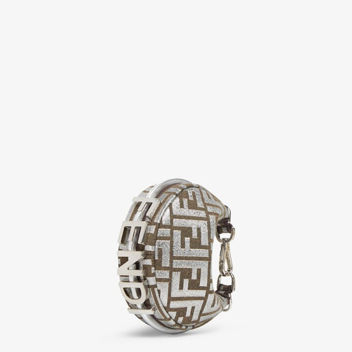 FENDI Nano Fendigraphy  Brown Fabric Charm