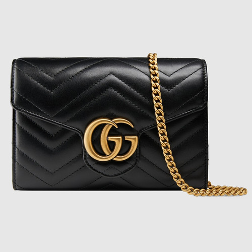 Mini Gg Marmont Bag In Quilted Leather